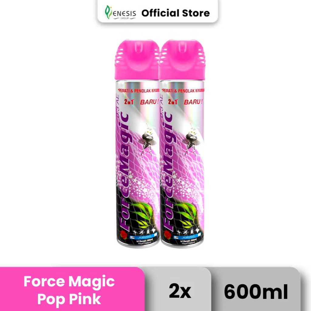 Force Magic Obat Nyamuk Semprot 600ml - Aroma Harum, Tekanan Gas Tinggi, Efektif Matikan Nyamuk