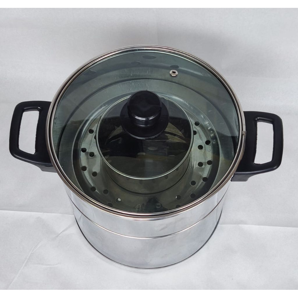 dandang bakso tutup kaca ukuran 24cm