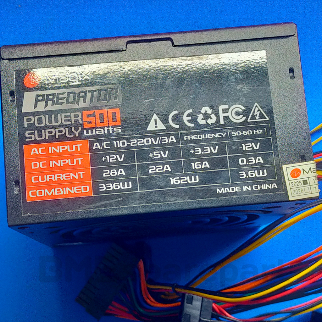 POWER SUPPLY  MAGIX PREDATOR 500 WATT