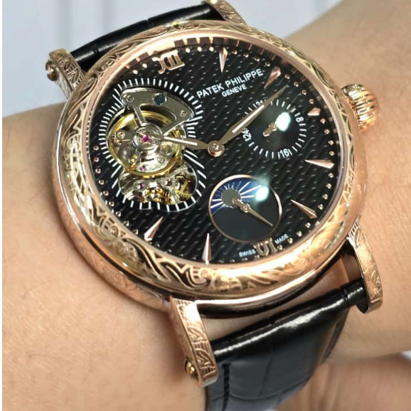 Patek Philippe Moonphaase Tatto Skeleton Swiss Automatic Movement 42mm Super Quality