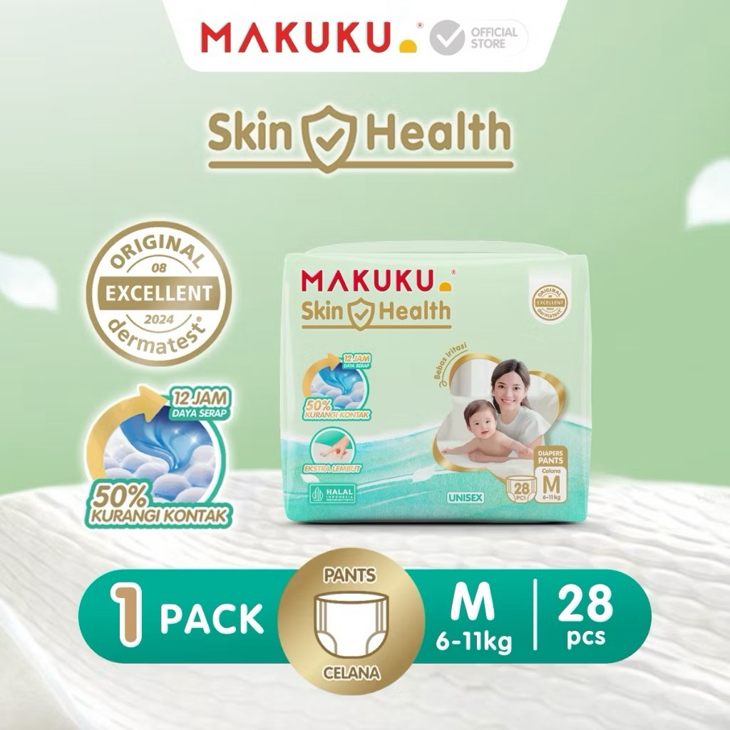 MKSM28 - Makuku Skin Health M28 Popok Bayi Pants / Celana M28