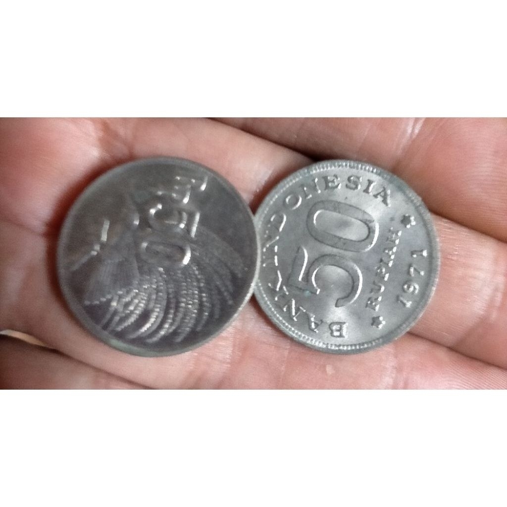 koin 50 rupiah burung 1971