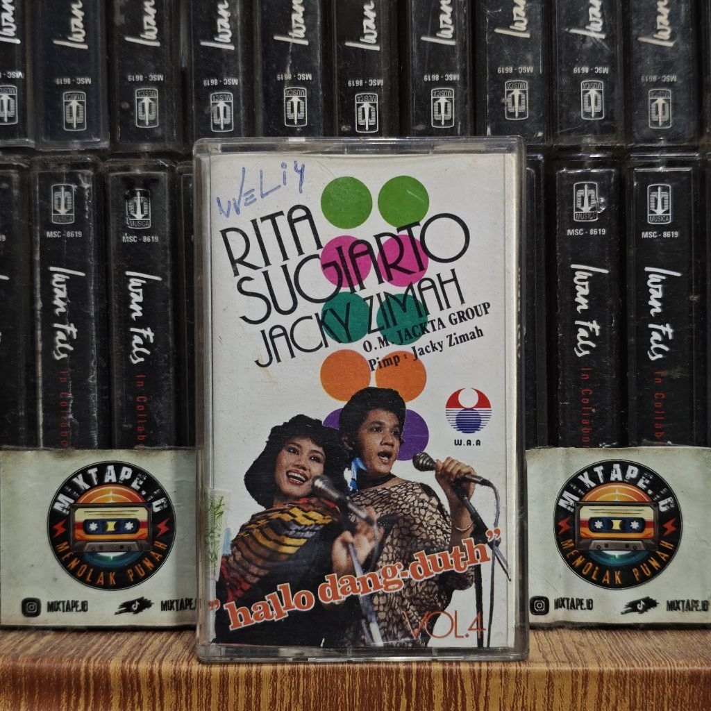 Kaset - Rita Sugiarto - Jacky Zimah - Hallo Dang Duth - Radio Tape - Kaset Pita - Radio - Pemutar Ka