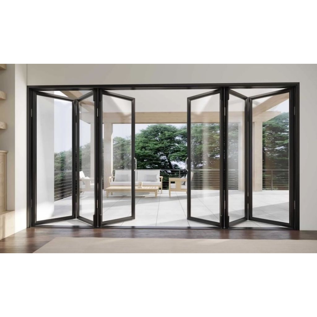 Pintu lipat kaca aluminium