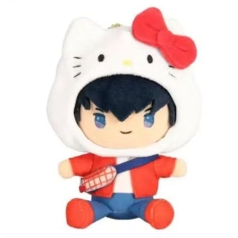 [READY] Blue Lock x Sanrio Official Plush Munyugurumi:  Hello Kitty x Isagi Yoichi Boneka