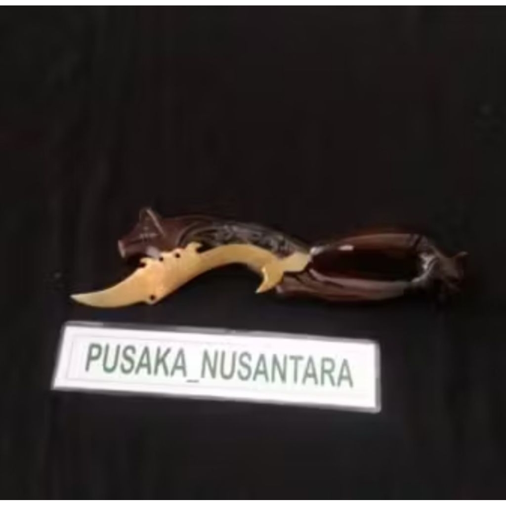 kujang KUNINGAN KECIL MINI Sovenir Nusantara Kuningan Kaligrafi