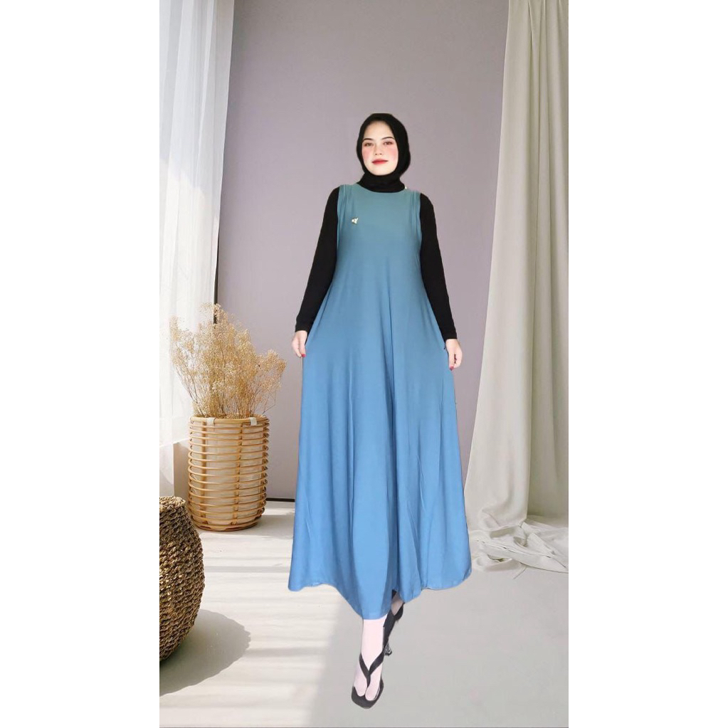 gamis yukensi jersey jumbo gamis jersey tanpa lengan inner jersey wanita termurah