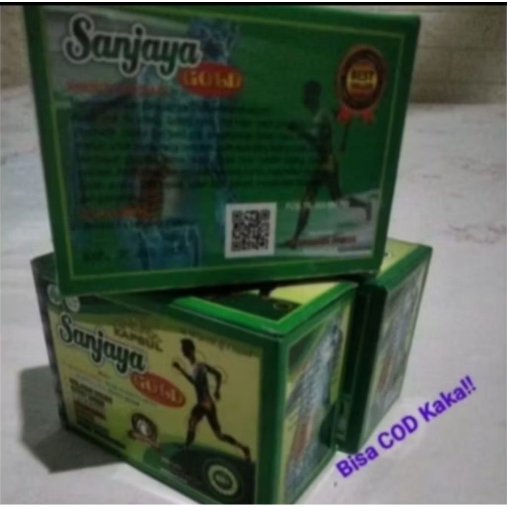 kapsul asam urat Sanjaya Gold kemasan kotak