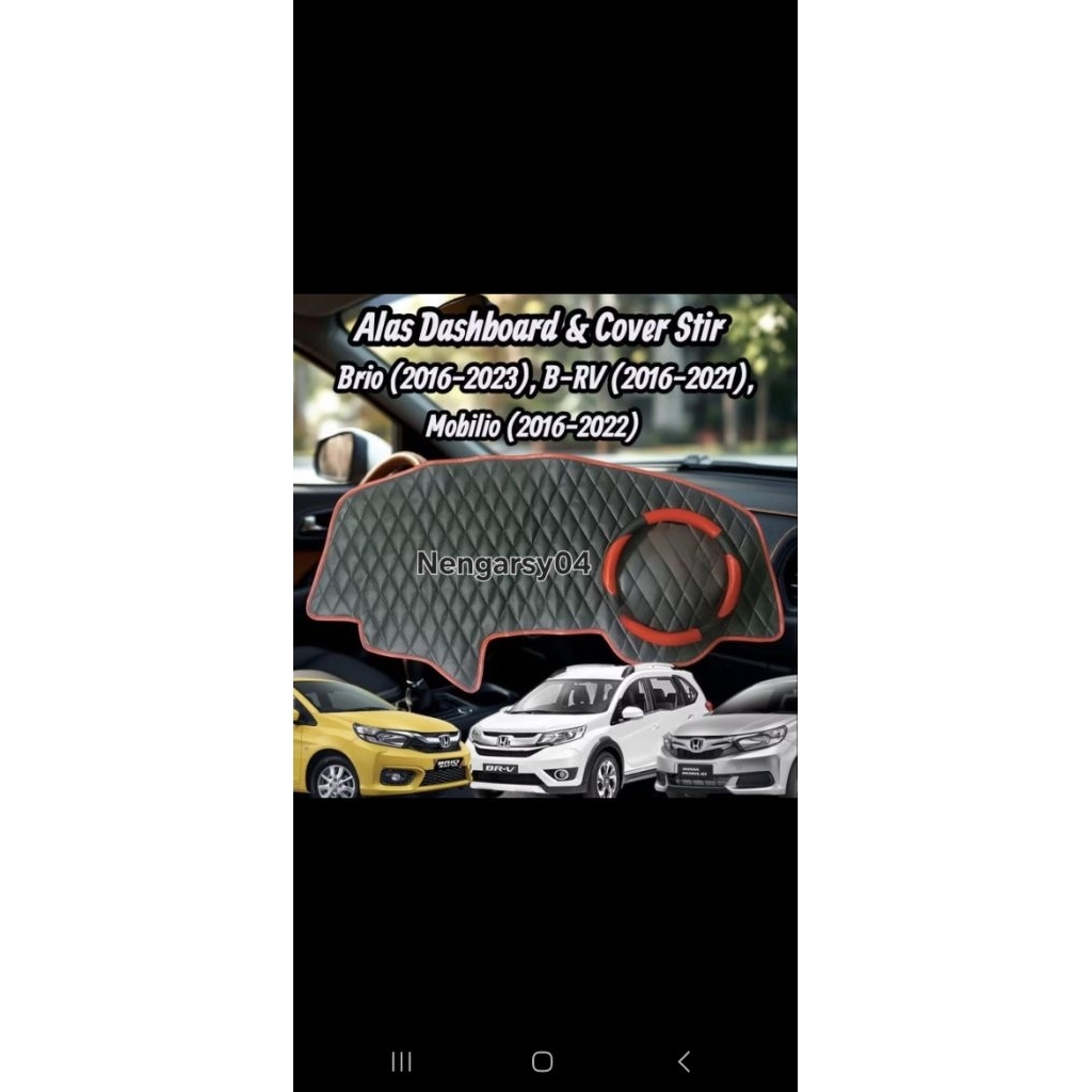 alas dashboard dan cover stir brio (2016-2023) B-RV (2016-2021) Mobilio (2016-2022)