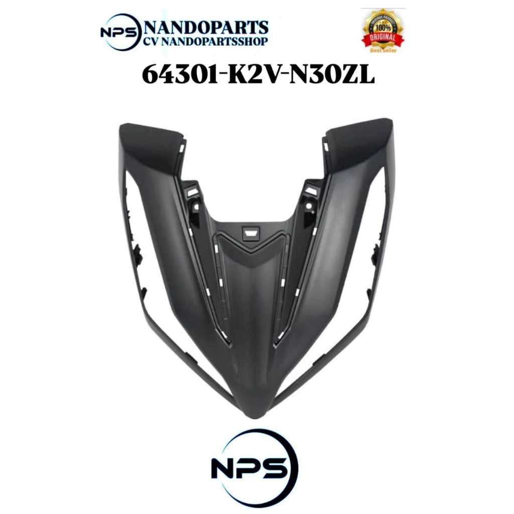 Cover Tameng Depan Hitam Doff  Honda Vario 125 New Gen 2 Original AHM (64301K2VN30ZL)