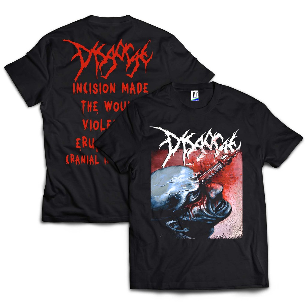 T shirt Kaos DISGORGE - Cranial Impalement | Kaos musik | kaos band | metal | punk |