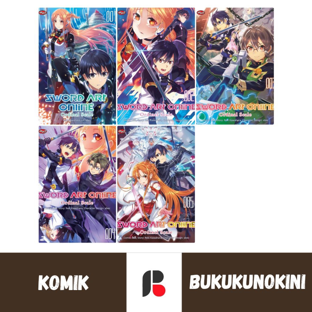 (Original, Segel) Komik Sword Art Online: Ordinal Scale vol 1 2 3 4 5 (TAMAT) - Reiko Kawahara (M&C)