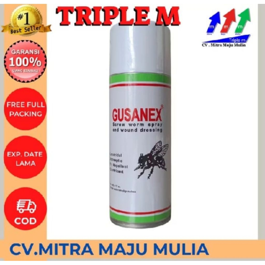 Gusanex Spray Obat Anti Lalat Untuk Luka Hewan 100% Original / obat sapi kambing anjing kucing dll.