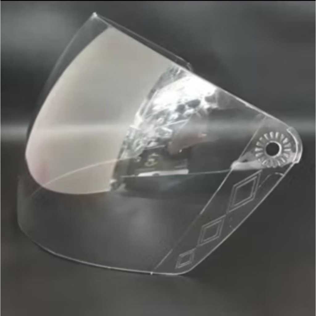 Kaca Helm Cencen - Smoke JP, Cocok untuk Helm Half Face / Kaca Helm Caberg Airro 151