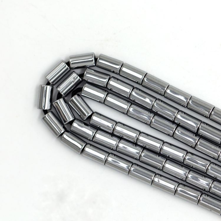 BATU HEMATITE 4X6 SILVER HEM | HEMATITE STONE | TUBE HEMATITE BEADS | DIY | STONE | JEWELRY MAKING