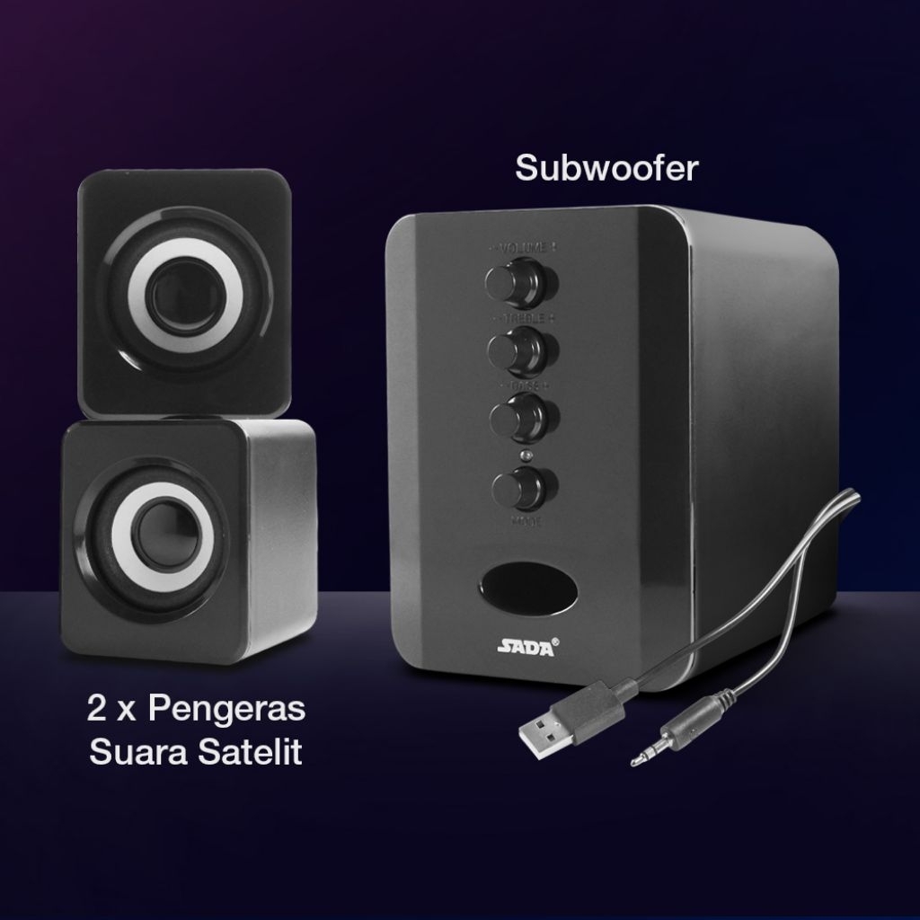 SADA aktif speaker stereo and USB power
