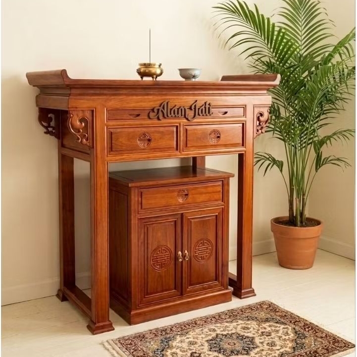 Meja Altar Minimalis Modern Jati Meja Sembahyang Leluhur