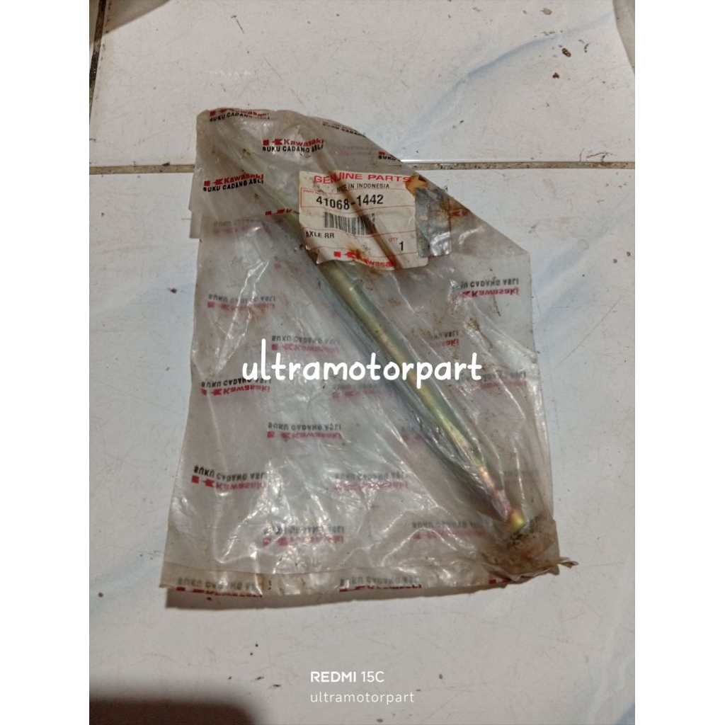 Axle rear atau baut baud as roda velg tromol belakang kawasaki blitz r, blitz joy dan kawasaki zone 