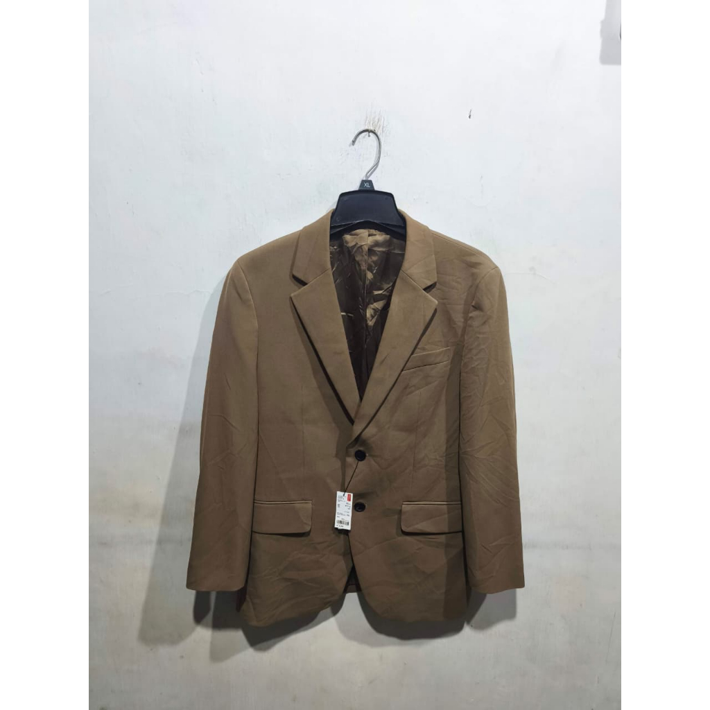 MUSINSA STANDART BLAZER PRIA BROWN COKELAT JAS PRIA SIZE M WOOL BROWN  BLAZER PRIA JAS BLAZER BRANDE