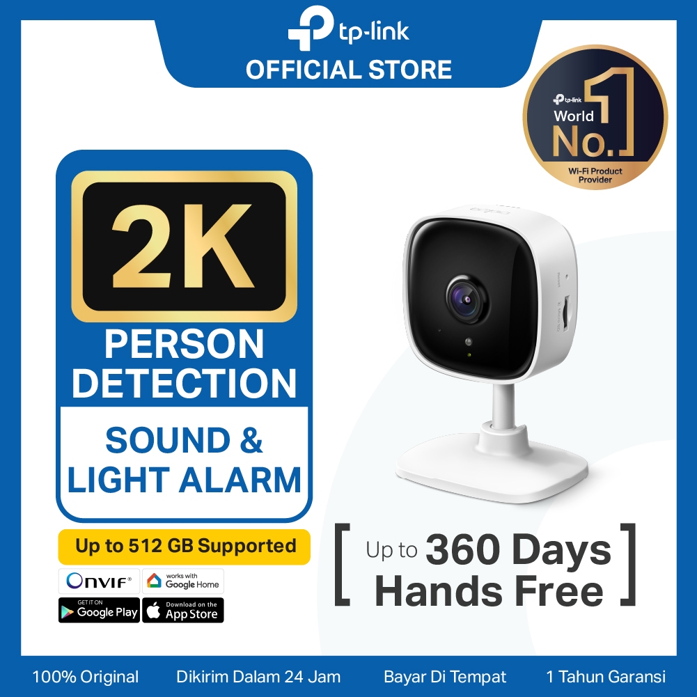 TP-Link | Tapo C110 2K WiFi Camera IP CCTV Indoor SD 360 1080P HD Night Vision Smart Security Kamera