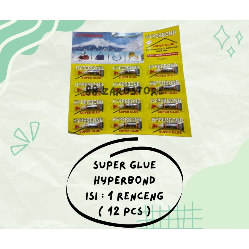 [ 1 renceng ] SUPER GLUE HYPERBOND / LEM POWER GLUE HYPERBOND / LEM PEREKAT