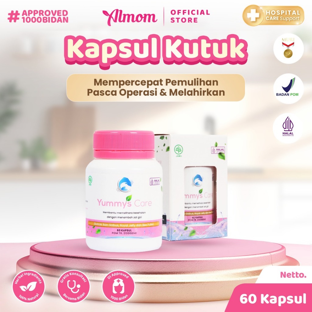 YummysCare Kapsul Ikan Gabus/Kutuk - 30 Kapsul Membantu| Mengeringkan Luka