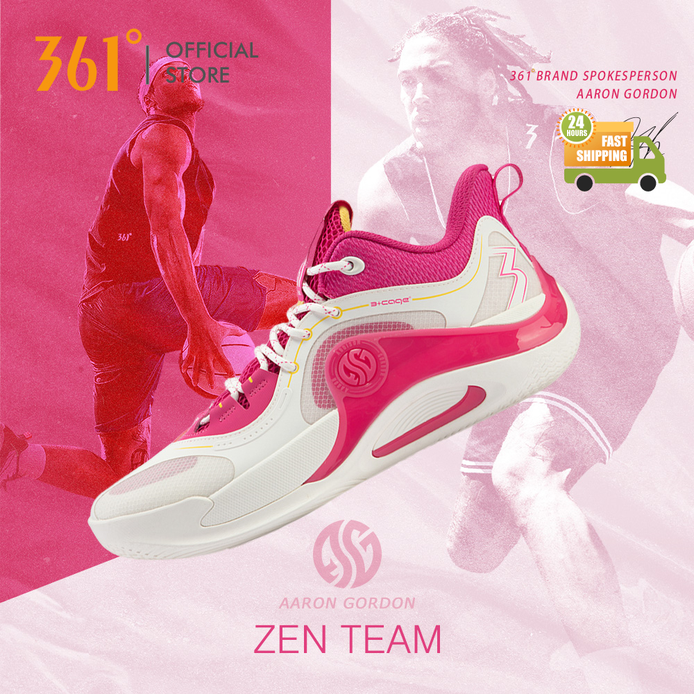 361 Degrees Zen team Men Basketball Shoes Wear-Resistant Non-Slip Breathable Training | Sepatu tenis