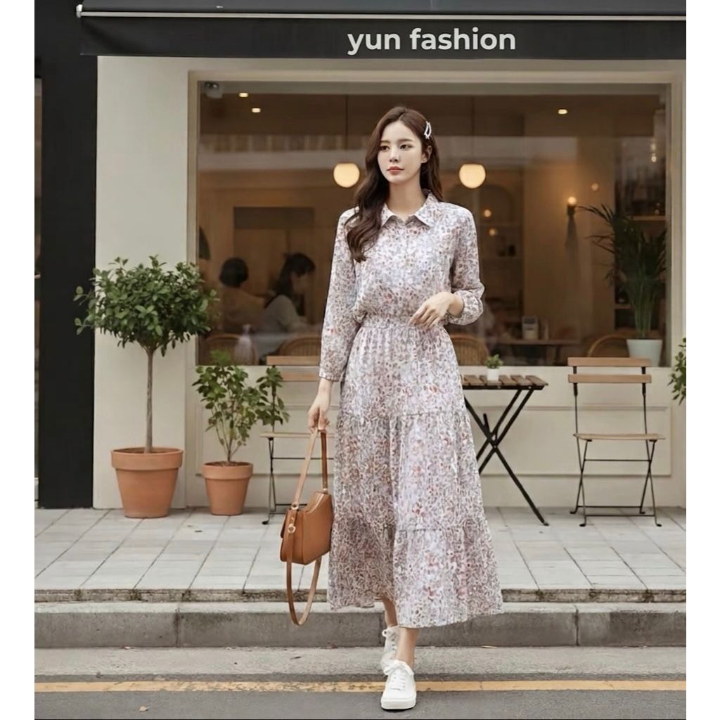 ALANA- Setelan rok alana wanita kekinian One Set Katun premium jumbo One Set rok dan atasan kemeja k