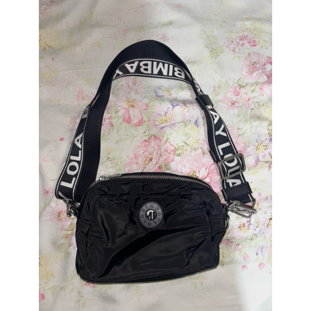 BIMBA Y LOLA black nylon crossbody