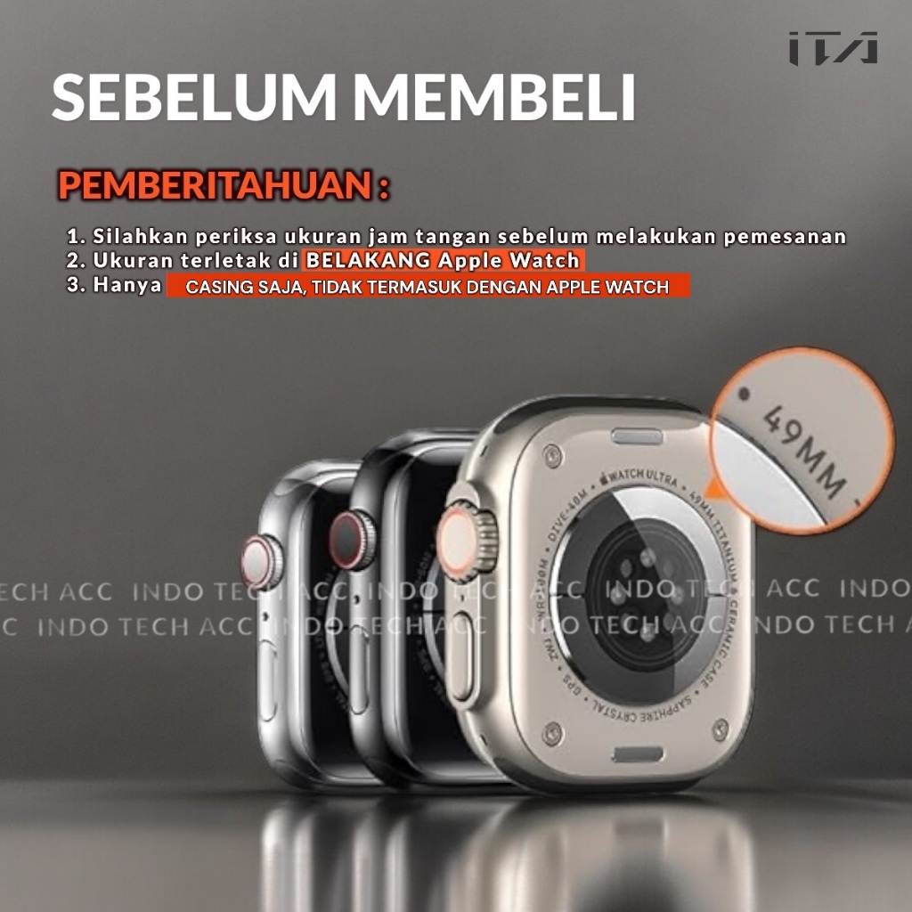 Terbaru Soft Case Nexus Guard For Apple Watch Series Ultra 3/2/1 & Series
