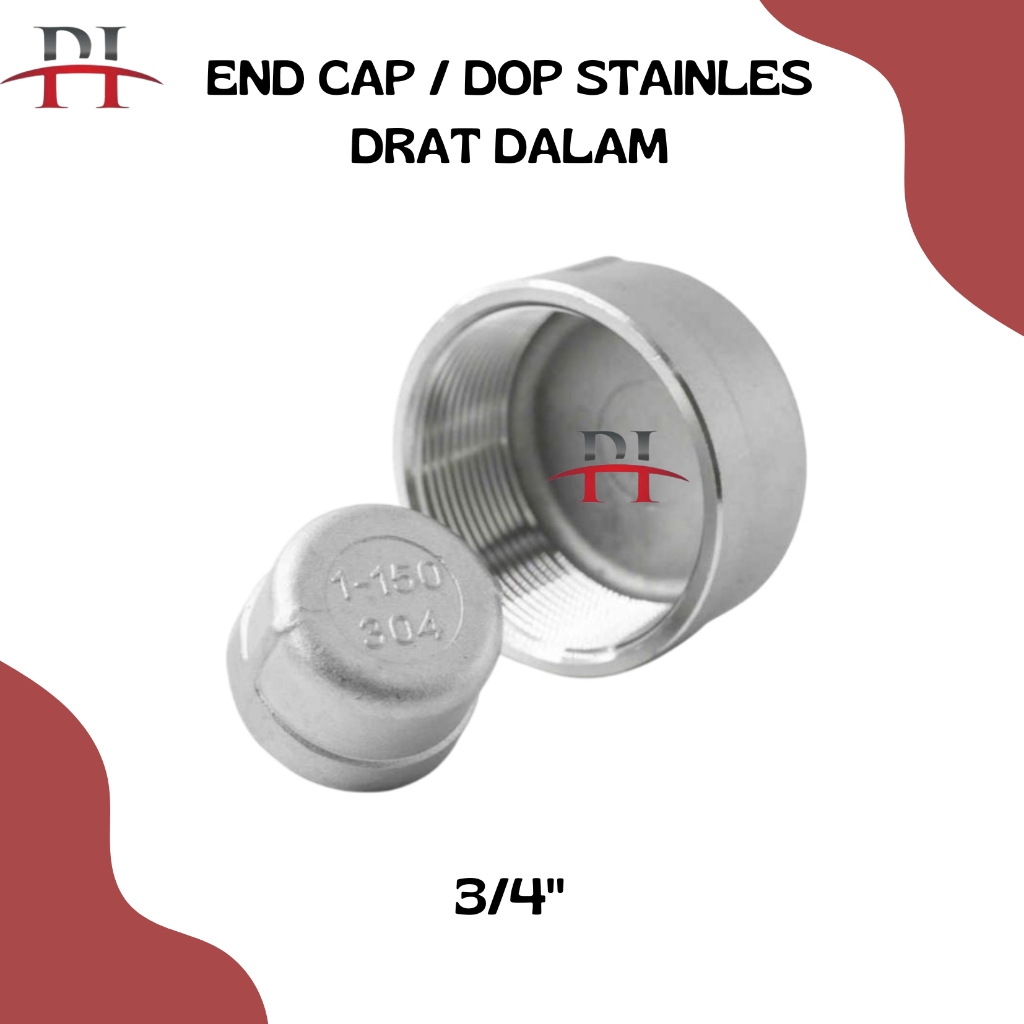 End Cap / DOP Stainless Steel 316 Drat 3/4 Inch