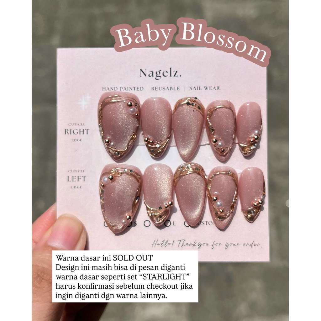 Baby Blossom - PRESS ON NAIL / KUKU PALSU / NAIL ART / KUKU PALSU MURAH / KUKU PALSU MEDAN / PRESS O