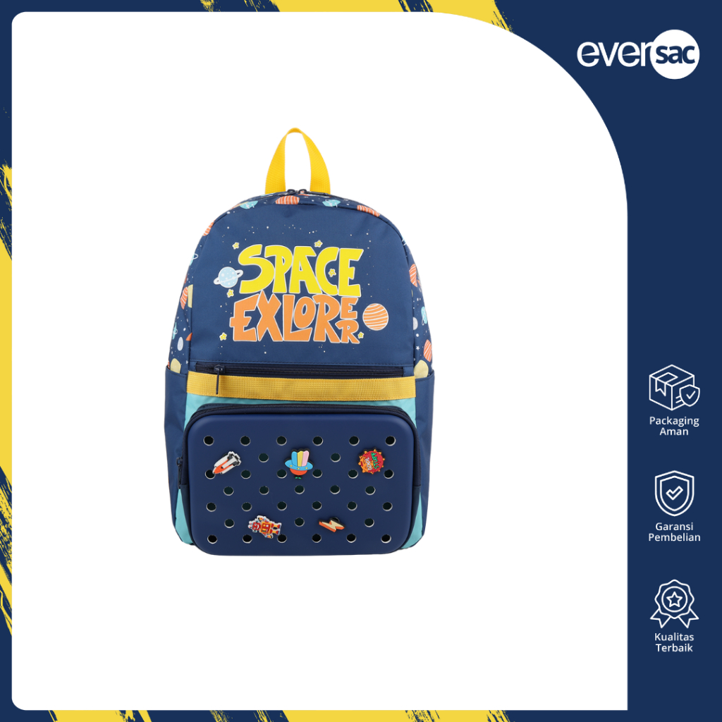 EVERSAC BACKPACK BLUE SPACE EXPLORER WITH CHARM