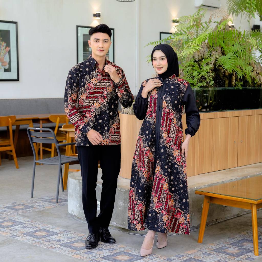 Benang Raja Batik Couple Katun Primis Bunga Rantai