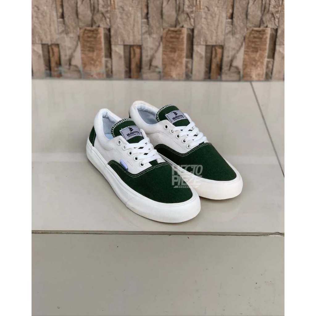 Sepatu Bavito - Marcos White Olive | Sepatu Sneakers