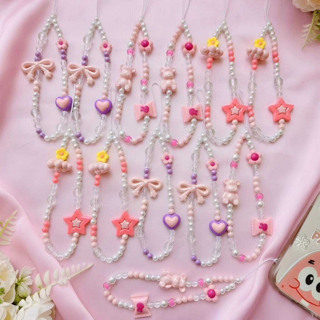 (12 pcs) Gantungan Hp Phone Strap Gantungan Tas Bag Charm Gantungan Kunci Keychain Barang Grosir Aks