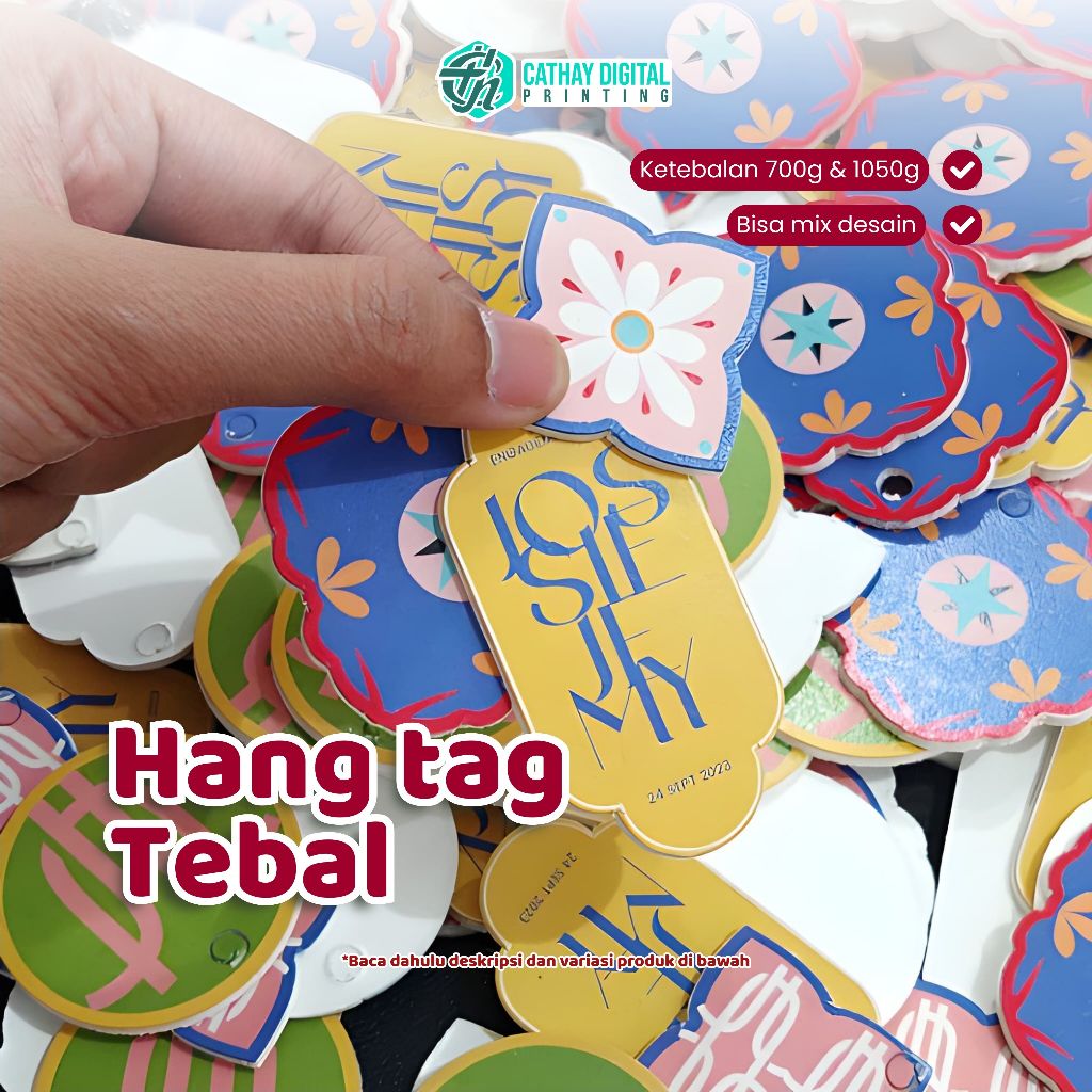 Hang Tag Label | Hang Tag Souvenir Christmas Tebal | Label Baju | Media Pembelajaran | Koin Boardgam