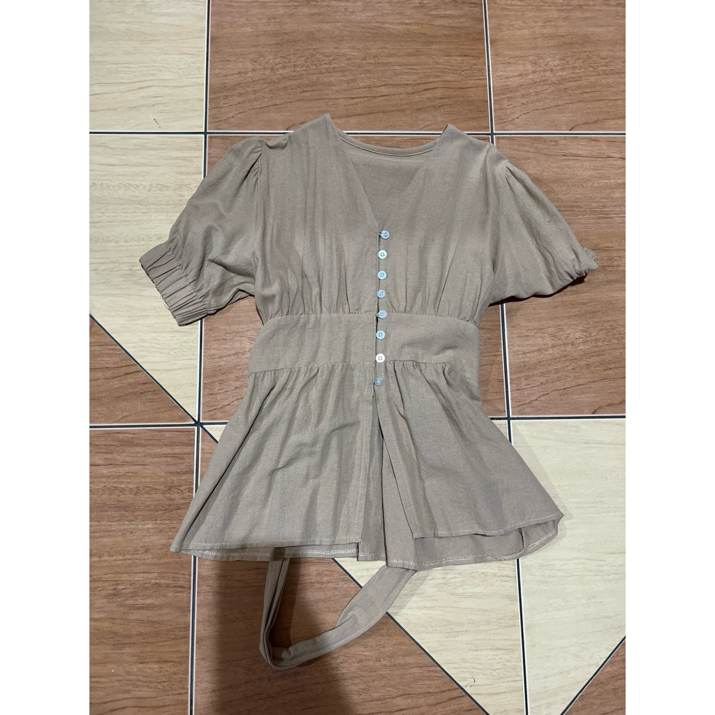 blouse coklat preloved