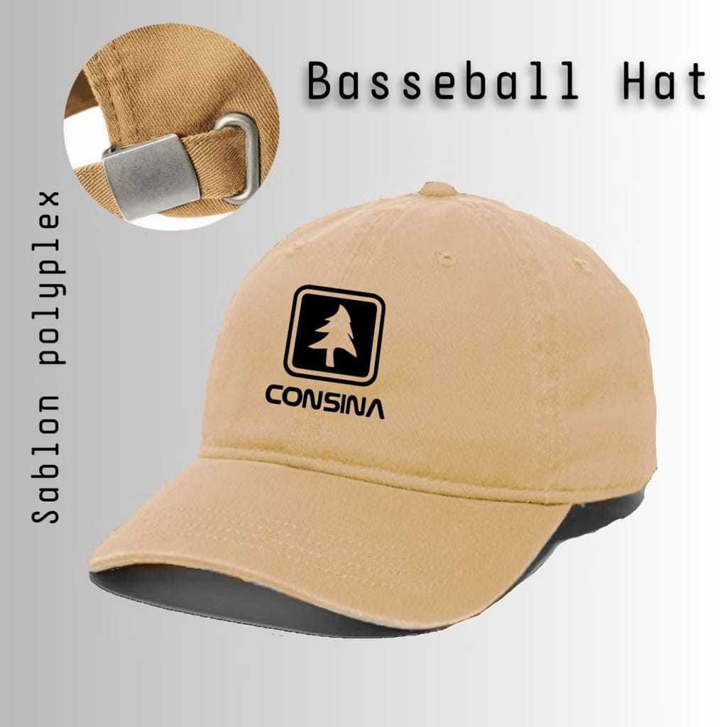TOPI BASEBALL CAPS TOPI CASUAL PREMIUM PRIA WANITA LOGO CONSINA