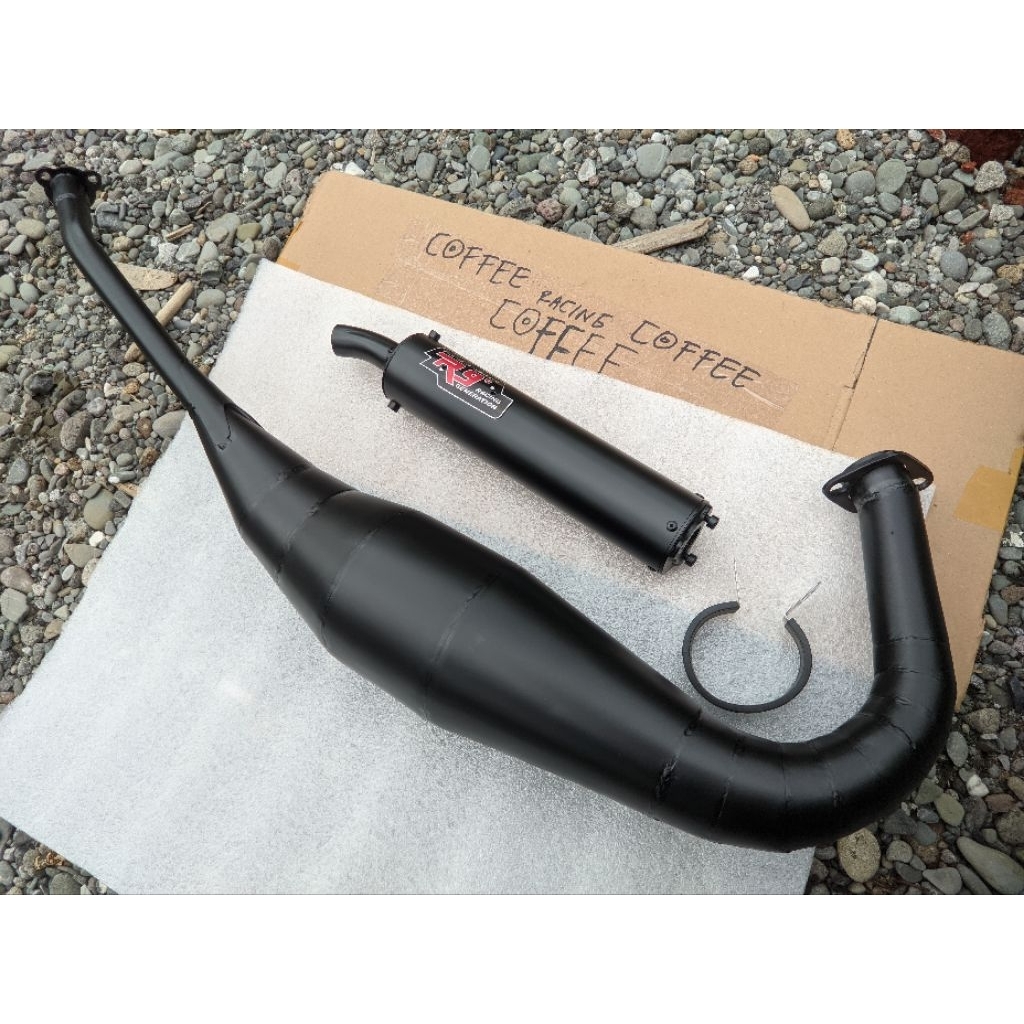 Knalpot racing R9  CREAMPIE untuk ninja R  ninja RR  ninja SS  fullblack anti karat