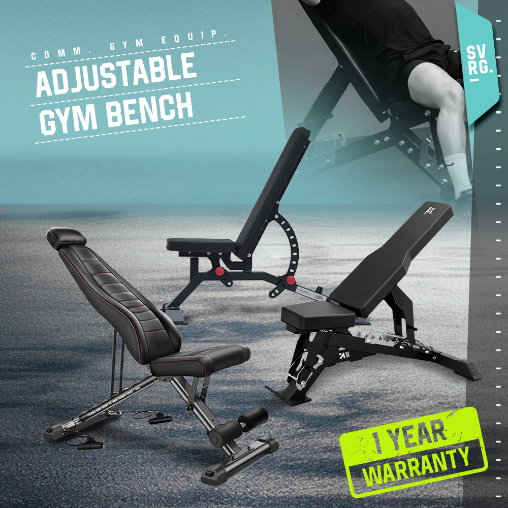 SVRG Gym Bench Yoru - Adjustable Gym Bench - Weightlifting Bench