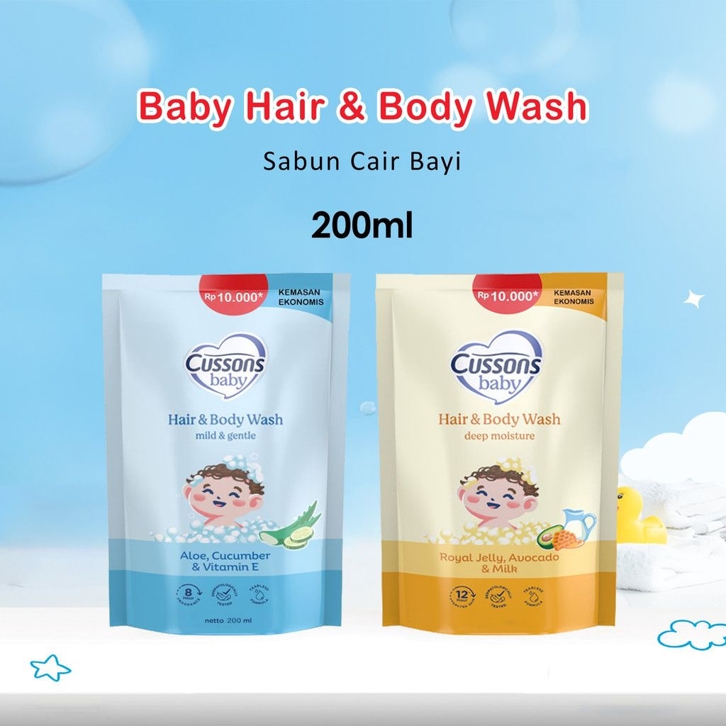 Cussons baby sabun cair bayi kemasan refill 200ml -cussons sabun mandi cair bayi