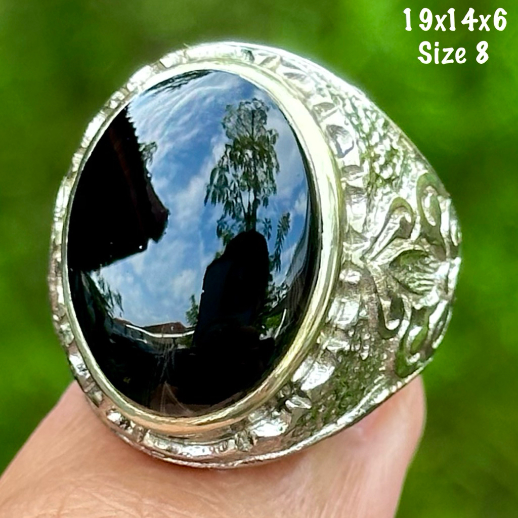 Cincin Batu Akik Natural Yaman Wulung Junder Merah (asli alam)