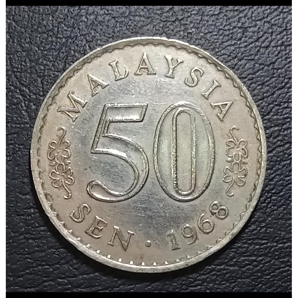 Koin 50 Sen Malaysia seri Gedung Parlement tahun 1968 Koleksi uang logam coin Lama Kuno Jadul Antik 