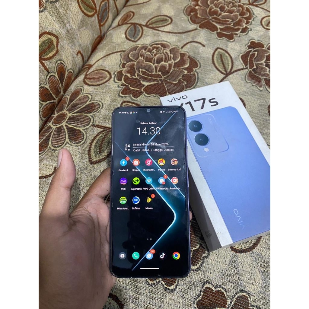 VIVO Y17S 6/128 SECOND ORIGINAL FULLSET MULUS