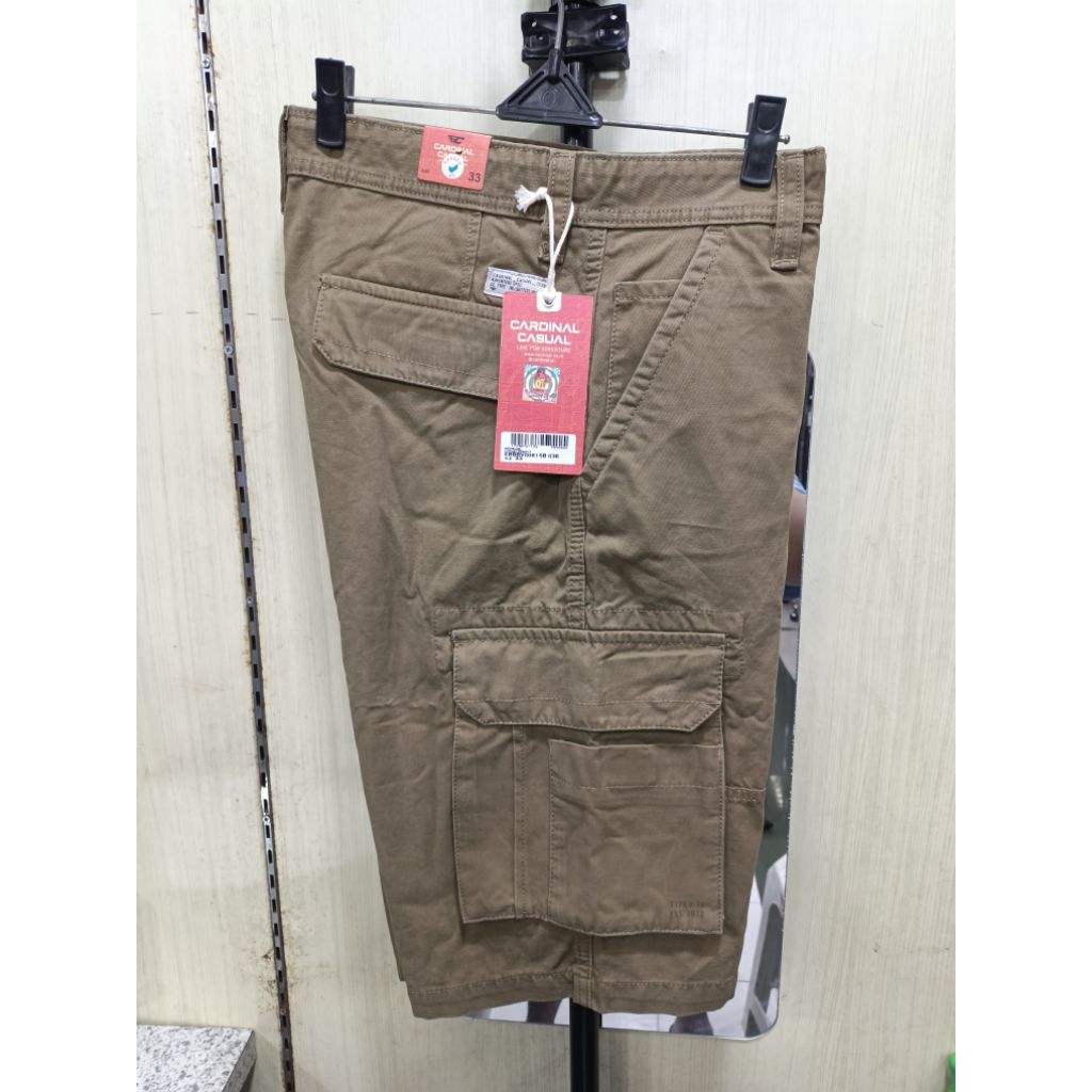 CARDINAL Celana Pendek Cargo Katun Pria Original EBV842 Bahan Berkualitas Tinggi Desain Keren Banyak