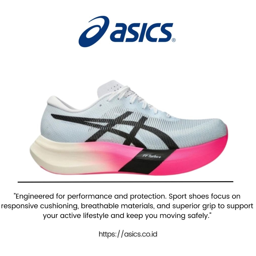 Sepatu Running Asics Metaspeed Sky Paris Light Blue Pink Original