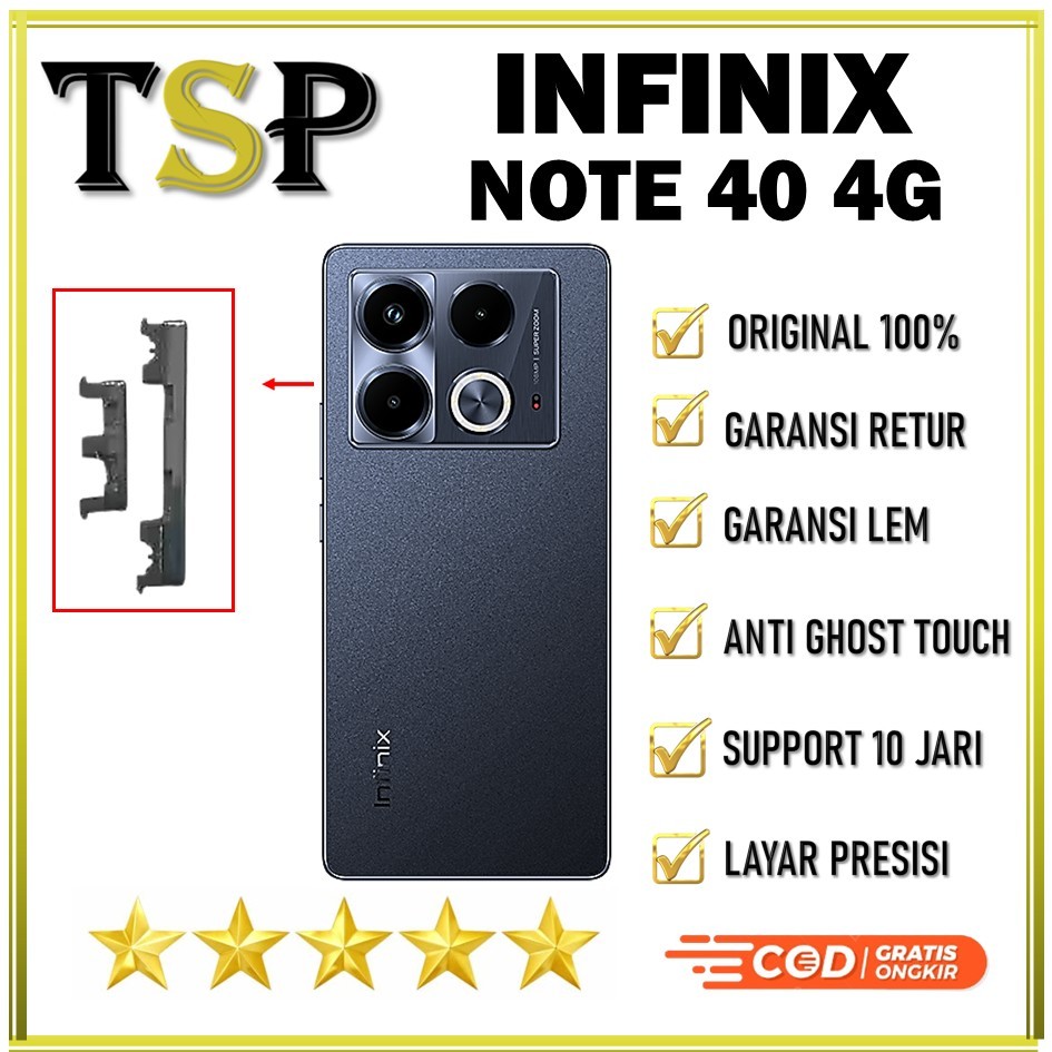 TOMBOL LUAR ON/OFF VOLUME INFINIX NOTE 40 4G