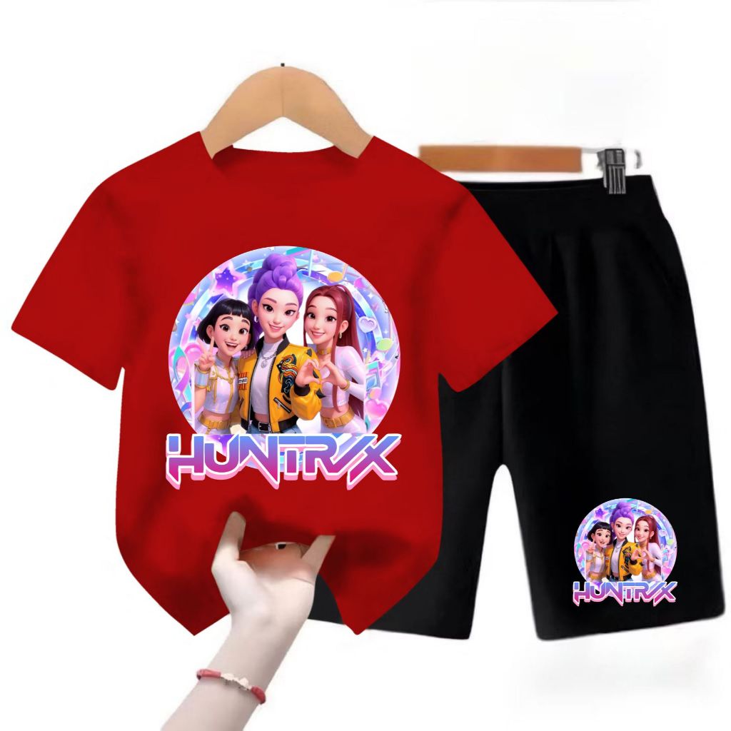 baju viral anak  Setelan Kaos oblong viral Anak laki-laki & perempuan Setelan baju Santai Anak motif