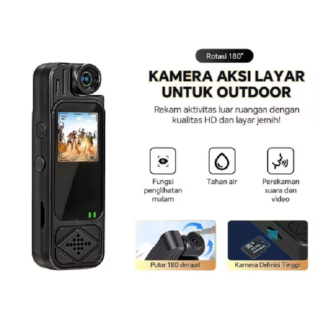 kamera mini vlog 1080p kamera free memori